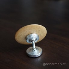 원목 커피머신 샷거울 에스프레소 추출 자석 바텀리스, 너도밤나무