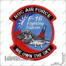 【ARMYGO】空軍F16機種章，精緻模型，軍事收藏，飛行夢想, 1個, 加車軍黑色(刺面)魔鬼氈