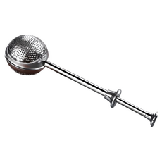 熾咖啡 304不鏽鋼濾茶器，細密濾網，按壓開合，長柄設計，耐高溫安全, 1個