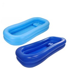 환자 목욕 튜브 노인 간병용 침대 목욕 욕조, 파랑색