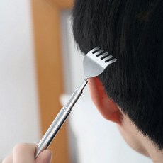 휴대용 신축 등긁개 가려움 해소 마사지 도구 스테인리스 접이식 효자손 가정용, 1개, 휴대용효자손