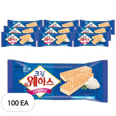 해태제과 크림 웨하스, 50g, 100개