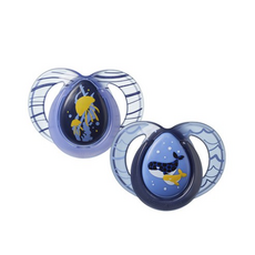 토미티피 클로저 투 네이처 야광 노리개 젖꼭지 2단계 2p, 1단계, 해파리 앤 고래, 2개