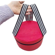 국내산 빨간 레자 다용도 작업방석 원형 소 약지름25cm x 높이12cm 농사용 밭일 농업용 갯벌 김장 의자, 1개