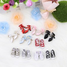 브라이스 인형용 패브릭 신발, 1개, 그레이 캔버스 신발