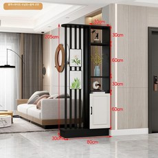 거실 현관 공간분리 원룸 선반 칸막이 쇼파 조립형, 조립, 길이 80 높이 30 블랙봉 205 B