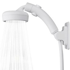워터무드 플렉스 각도조절 와이드 샤워기 호텔식 레인샤워 온오프 기능, 화이트, 1개