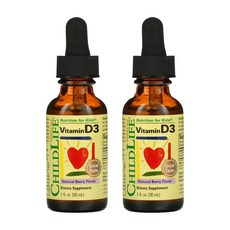 차일드라이프 2개X 비타민D3 베리맛 30ml (1fl oz), 2개