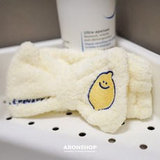 ARONSHOP 文創刺繡洗臉化妝髮帶, 1個, 髮帶-檸檬款