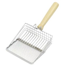 不鏽鋼細孔貓砂鏟 大號, 银色【第六代猫砂铲】, 1個