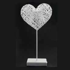 [BOSEOL]라탄소재 쉐이드 철제바디 스탠드 무드등, 하트, 하트