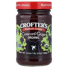 Crofter's Organic Organic Premium Spread Concord Grape 16.5 oz (468 g), 1개