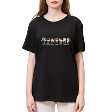 Dolpind Korean Love Yourself 여성용 티셔츠 그래픽 티 반소매 티 상품 팬 의류 블랙 02 XL