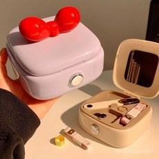 磁吸針線盒學生宿舍手縫工具便攜多功能針線包家居縫紉套裝, 居家必備：【梔子白】磁吸收納+取針方便,工具齊全, 1個