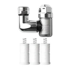 SOO N CARE 360度旋轉洗手台增壓過濾器+替換濾心 3入組, 1組