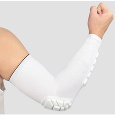 運動手臂衝擊保護套 臂套, 白色