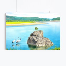 돈들어오는 의령 명당 바위 3종 그림 풍수 인테리어 그림 캔버스 액자 인테리어 감성 거실 침실 대형, 01.돈들어오는 명당 바위