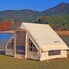 집모양 텐트 감성 에어 몽골 베이지 오두막 하우스 텐트, 상세페이지 참고, 옥스퍼드 천 모델 6.3M