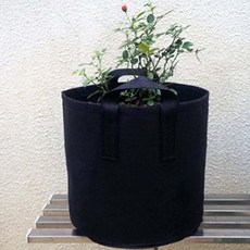 화분 가드닝 부직포 손잡이형 30x25cm 블랙 배수 원예