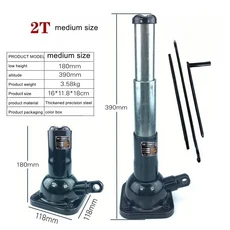 스크류 잭 2톤 이중 섹션 기계식 기어 타워 핸드 크랭크 SUV 오프로드 차량용 확장 수직, 1