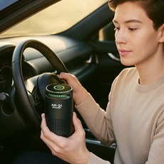 에어큐원 차량용 미니차량공기청정기 냄새제거 자동차 미니차량공기정화기 (블랙), 단일상품1, 단일상품0