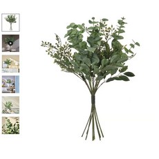 이케아 스뮈카조화 인조식물 인조꽃 조화꽃 스뮈카 조화부케 실내외겸용 유칼립투스/그린 60 cm 606.062.61