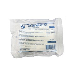 來而康鈺喜 紗布墊(滅菌)18X18 4P 滅菌紗布塊 5入/包 30包/箱 滅菌紗布塊 紗布, 1箱, 60個裝