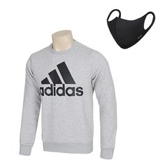 adidas 愛迪達 LOGO印花長袖運動T恤+立體口罩