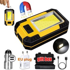 고휘도손전등 휴대용 작업 조명 COB 고휘도 손전등 3 가지 모드 야외 방수 캠핑 낚시 다기능 도구 토치, 01 1PC