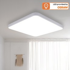 오스람 LED 국산 초슬림 방등 60W 플리커프리 (잔광잔불 제거회로), 화이트
