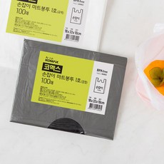 코멕스 손잡이 비닐 마트봉투 봉지 (검정색) 3호, 10L, 1개