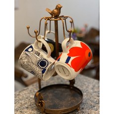 빈티지 철제 컵걸이 3COLOR 커피잔꽂이 블랙 A 매트 럭셔리 찻잔스탠드 컵거치대, B. 오래된 청동색
