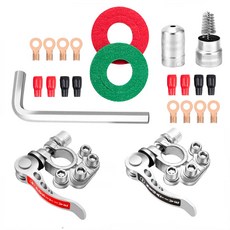 자동차 터미널 퀵릴리즈 분리 구리 와이어 러그 케이블 클램프 나사 연결 키트 보트용, Style 1