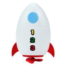 CCBAB 寶寶洗澡玩具 青蛙戲水玩具 兒童水中發條玩具, 白, 小火箭, 1個