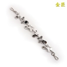 設計感蝴蝶金屬包包鏈條掛件 - 腋下包裝飾改造短鏈配件, 銀色
