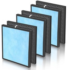 HSP001 스마트 트루 헤파 공기 청정기용 필터 교체 3팩 미세 프리 필터의 4단계 여과 활성탄 콜드 촉매 및 H13