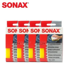 소낙스 왁싱스펀지 4개+금액별사은품 스펀지 어플리케이션 패드 광택스펀지 왁스 광택 세정 가죽시트 세차용품 자동차