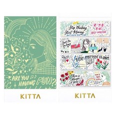 KITTA 隨身攜帶和紙膠帶 多款精美圖案 和紙材質 手帳裝飾 DIY創意, 1個, 繪圖款（現貨/KIT062）