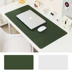 블루즈 가죽 데스크 매트 책상 테이블 매트 패드 양면매트 80 * 40cm 양면패드 대형 와이드 양면장패드 마우스장패드, 그린+그레이