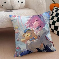 애니메이션 쿠션 커버 투척 베개 숨겨진 버튼 내구성이 뛰어난 폴리에스테르 의자, 4. White6