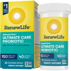 Renew Life Formulas Ultimate Flora Ultimate Care 1500億益生菌素食膠囊, 30顆, 1罐