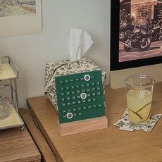 萬年曆 桌曆 日曆 台曆 行事曆 倒數桌曆 桌面布置 辦公桌擺飾, 1個, 綠色