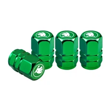 자동차 바퀴 에어 스템 커버 타이어 밸브 Skoda Octavia 용 녹슬지 않는 더스트 캡 Superb Rapid Yeti Enya, 09 C-Green