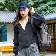 DFMEI 錦綸防曬服夏季新款防紫外線連帽外套戶外運動防曬衣, 均碼