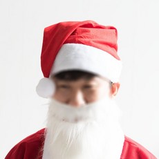 (1+1) 크리스마스 산타 모자 아동용 35cm 코스튬 의상 소품 장식 용품 파티 꾸미기, 없음