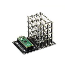 Pico Cube 4x4x4 64 LED 큐브 키트 라즈베리 파이 피코용 (조립 블루), 블루, 조립되지 않음