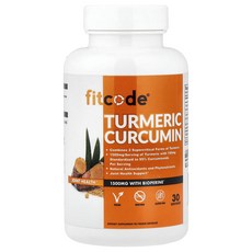 FITCODE 터메릭 커큐민 500mg 90 베지캡슐, 4개, 90정