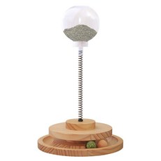 애완 동물 간식 대화 자극 누출 디스펜서 장난감 고양이, 1개, JH 업그레이드 [소구멍 캣닢 볼] 캣닢 포함