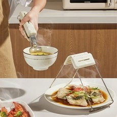 KOEWEI 다용도 주방 실리콘 뜨거운거 잡는 그롯 집게 + 냄비 집게 세트, 1세트, 아이보리