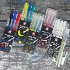 3종Set 스타더스트 화이트 메탈릭 파인 겔리롤 SG-3DM04-2184, 5. 스타더스트 B 3본